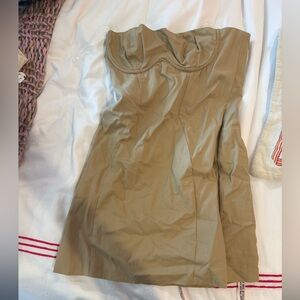 House of CB Sleek Tan Bustier Mini Dress